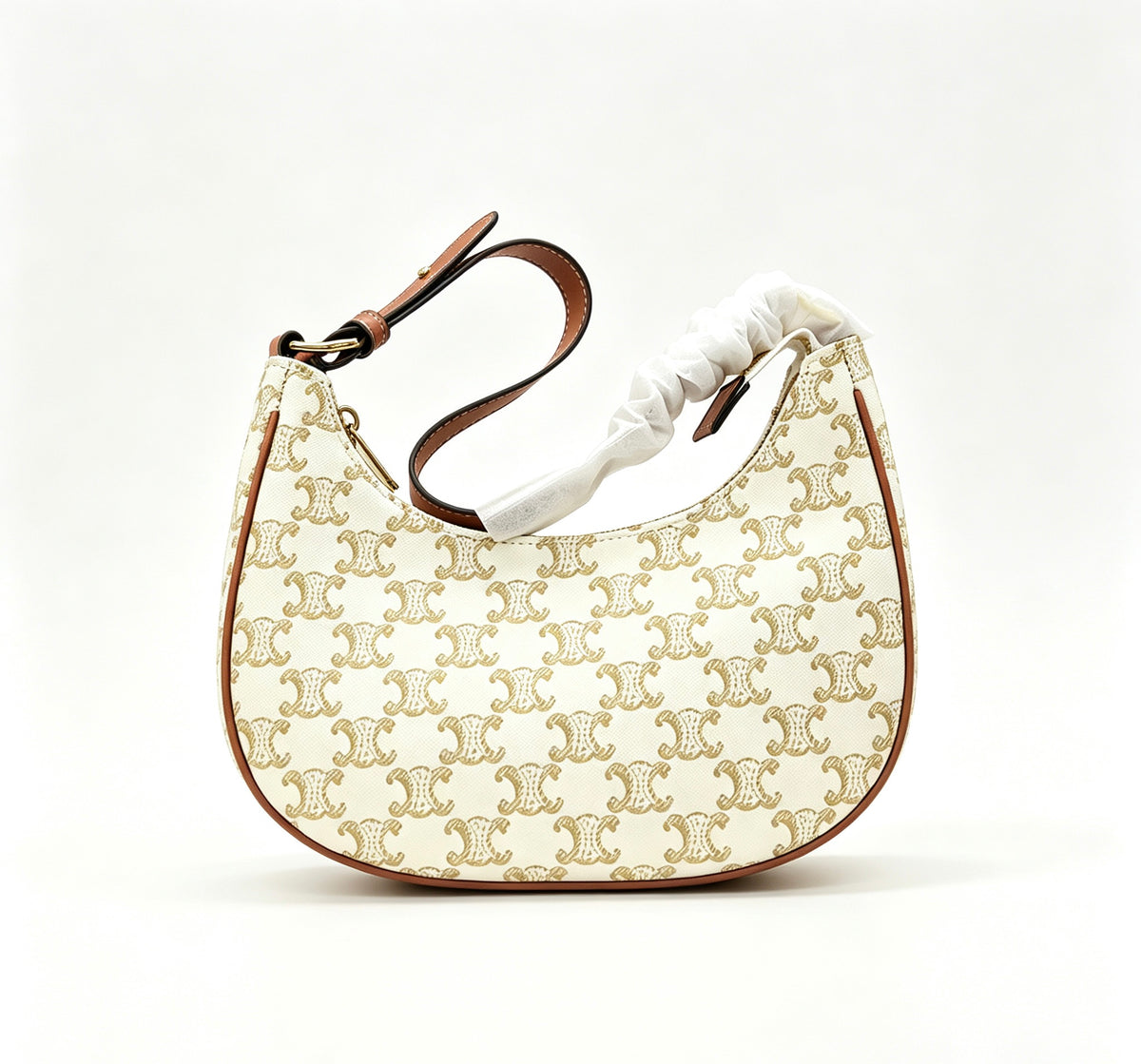 CELINE Classic Ava Shoulder Bag — Leather | Candy & White