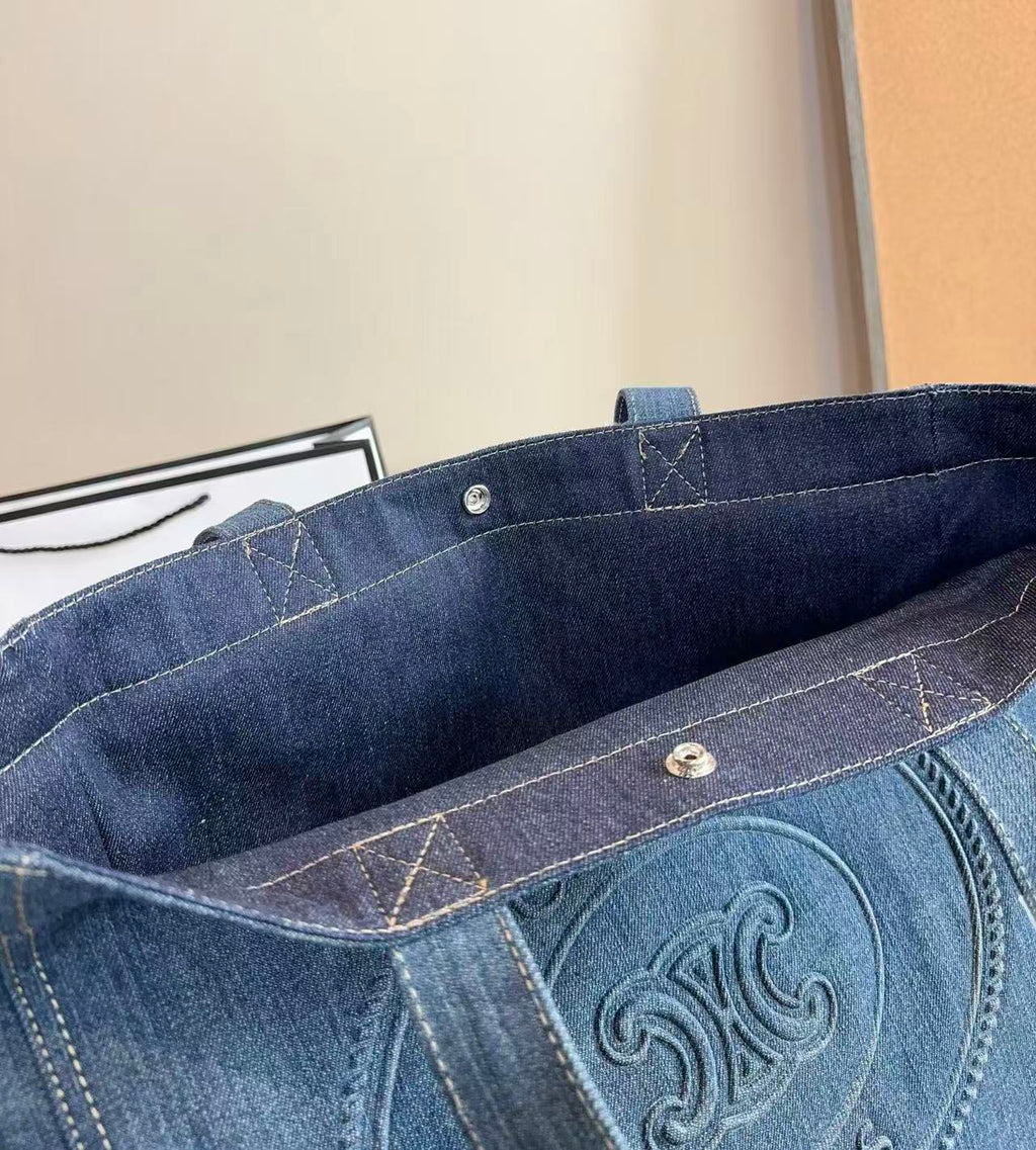 CELINE Triomphe Shoulder Bag in Blue