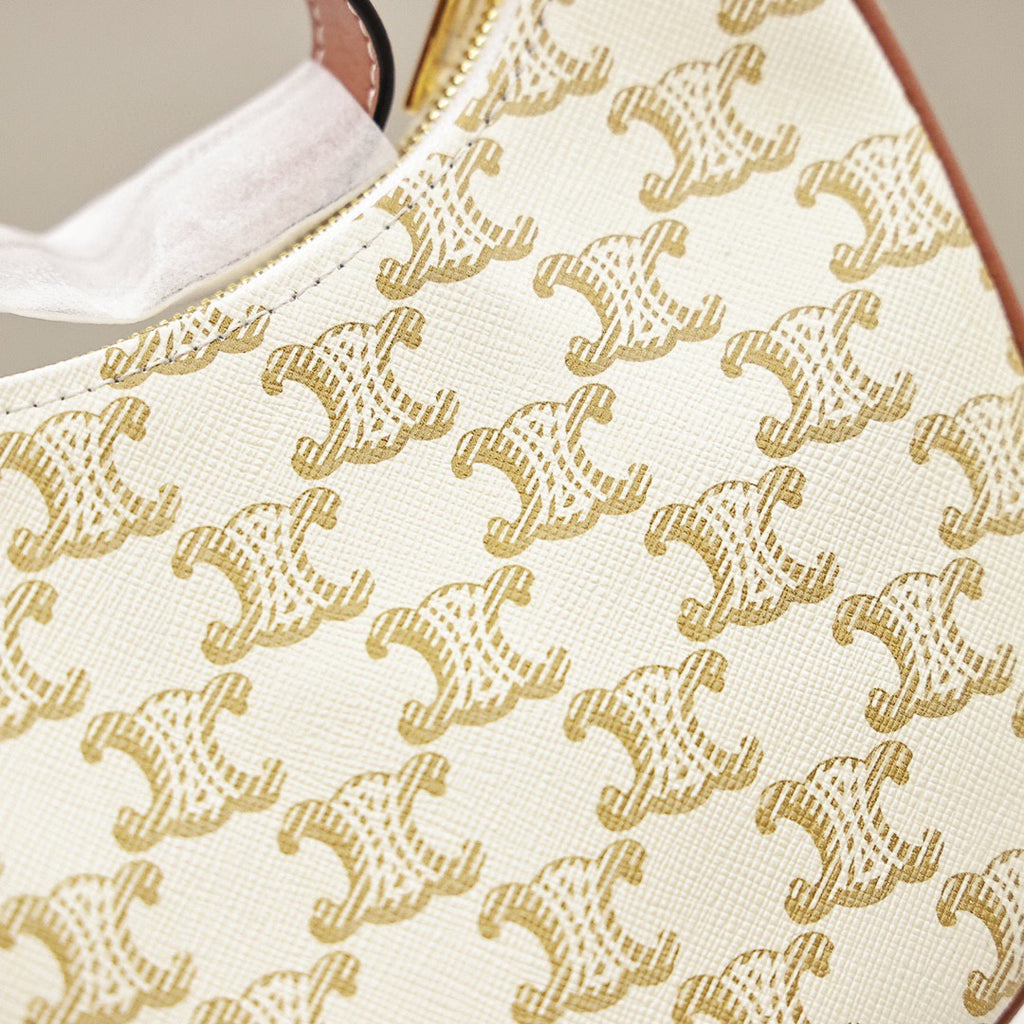 CELINE Classic Ava Shoulder Bag — Leather | Candy & White
