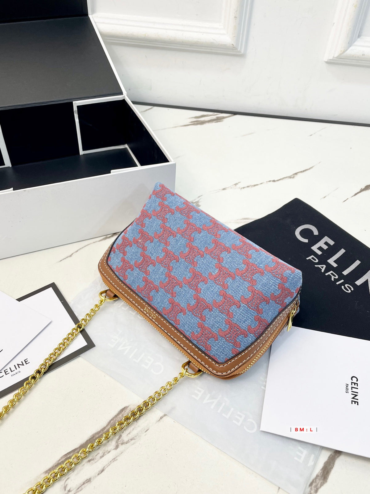 CELINE Triomphe Bag in Reddish Brown