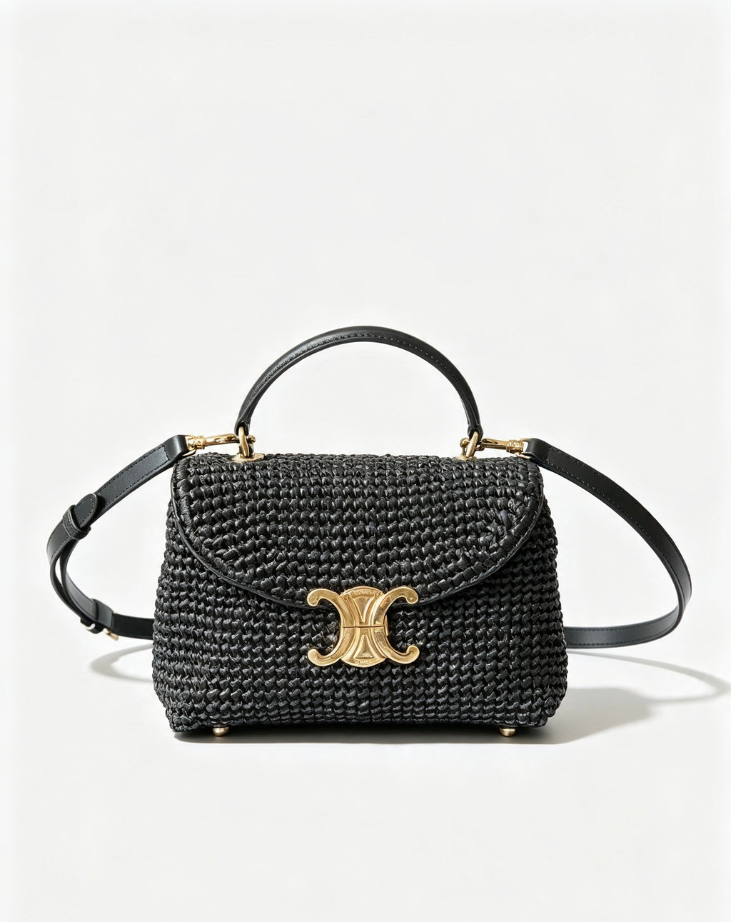 CELINE Teen Nino Woven Handbag in Black