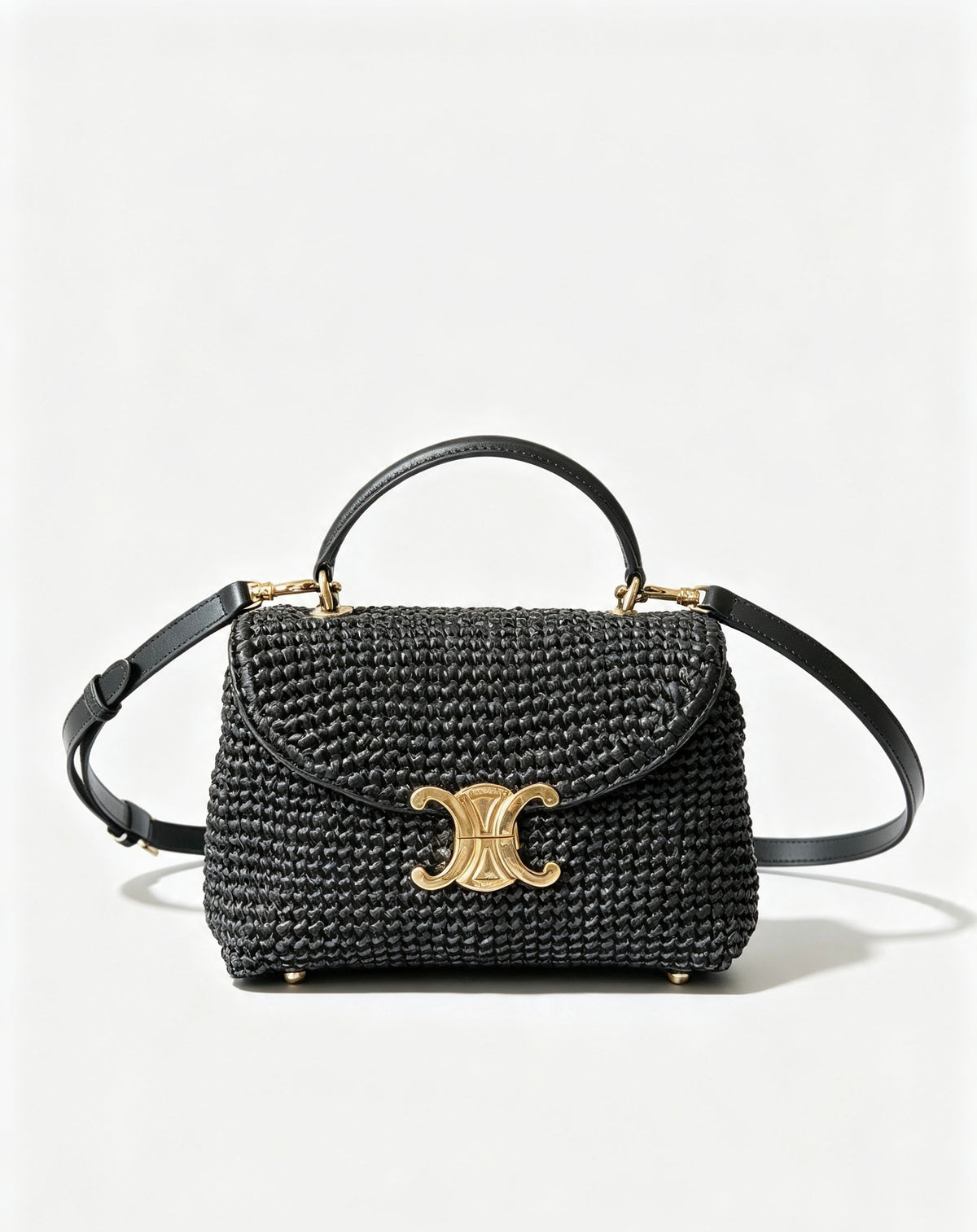 CELINE Teen Nino Woven Handbag in Black