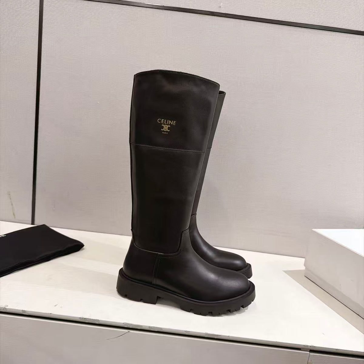 CELINE BUMARGARET High Boots — Black