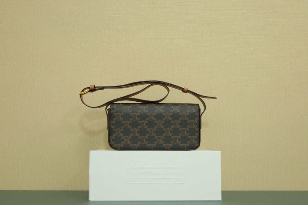CELINE Triomphe Shoulder Bag — Leather | Tan