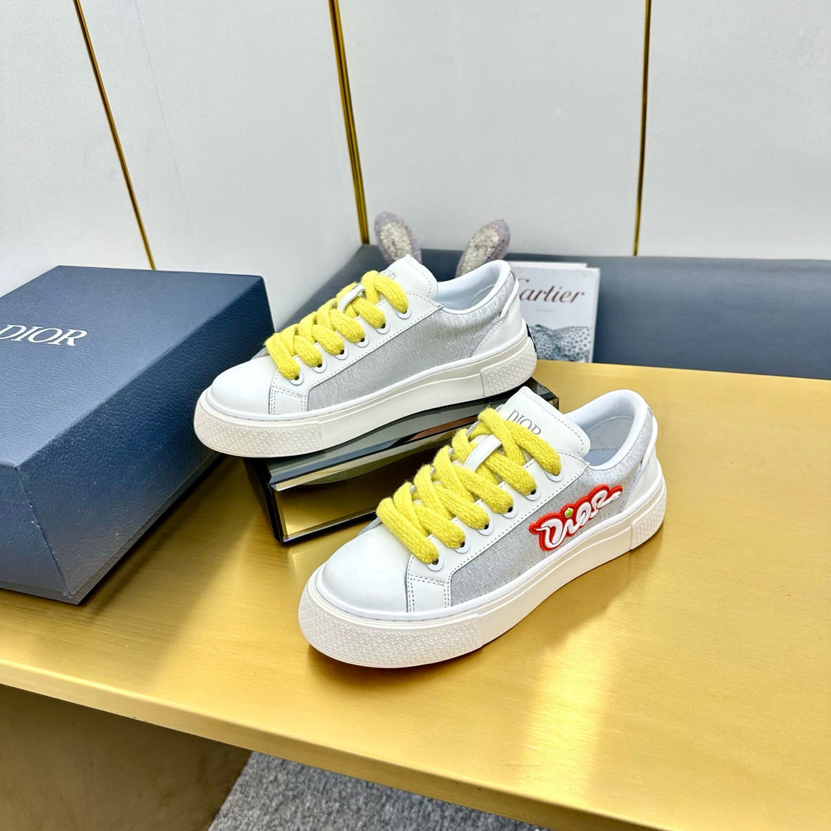 Dior Monogram Pebble-Grain Sneakers