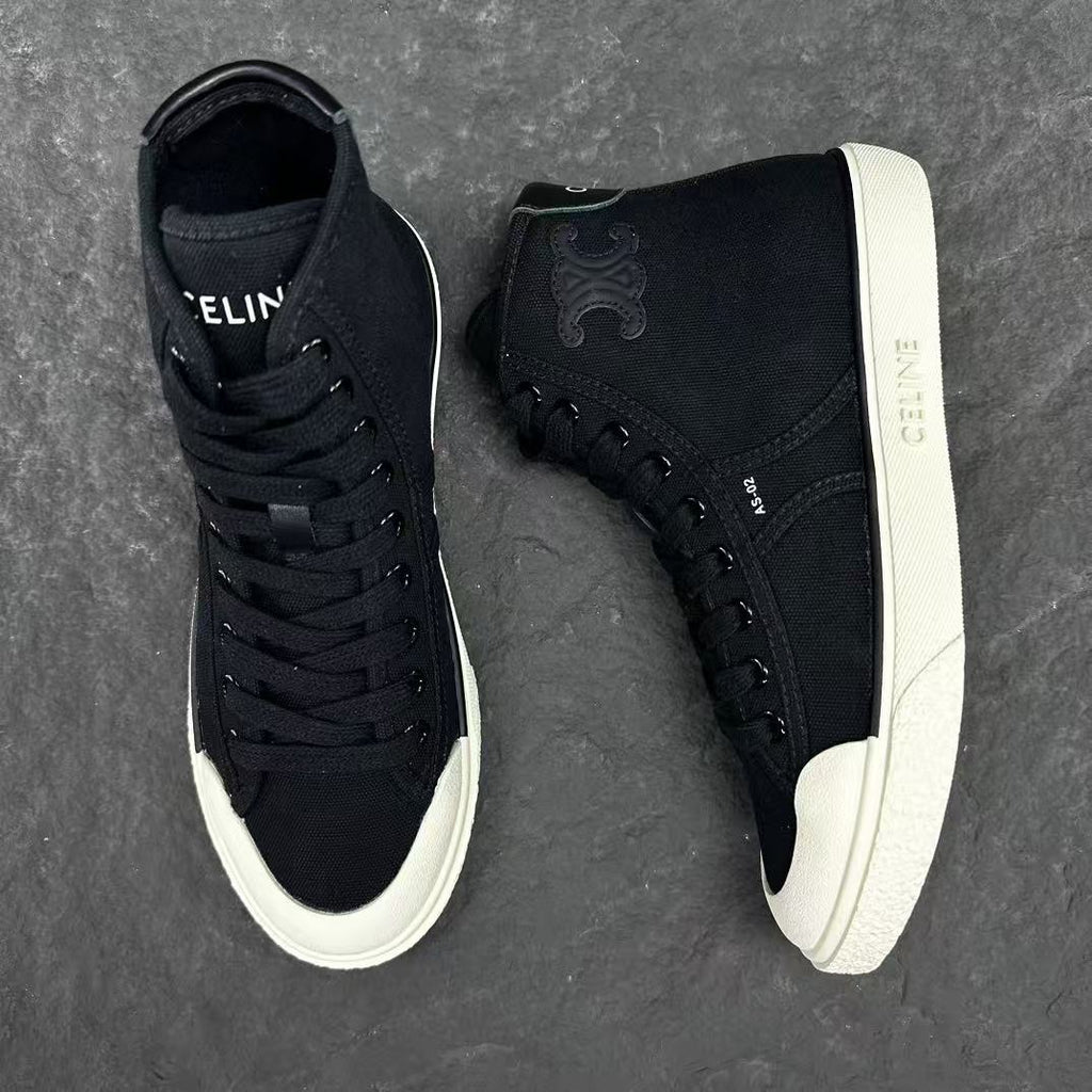 Celine AS-02 ALAN Denim Mid/Low-Top Lace-Up Sneakers