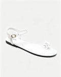 CELINE Triomphe Flat Thong Sandals — White