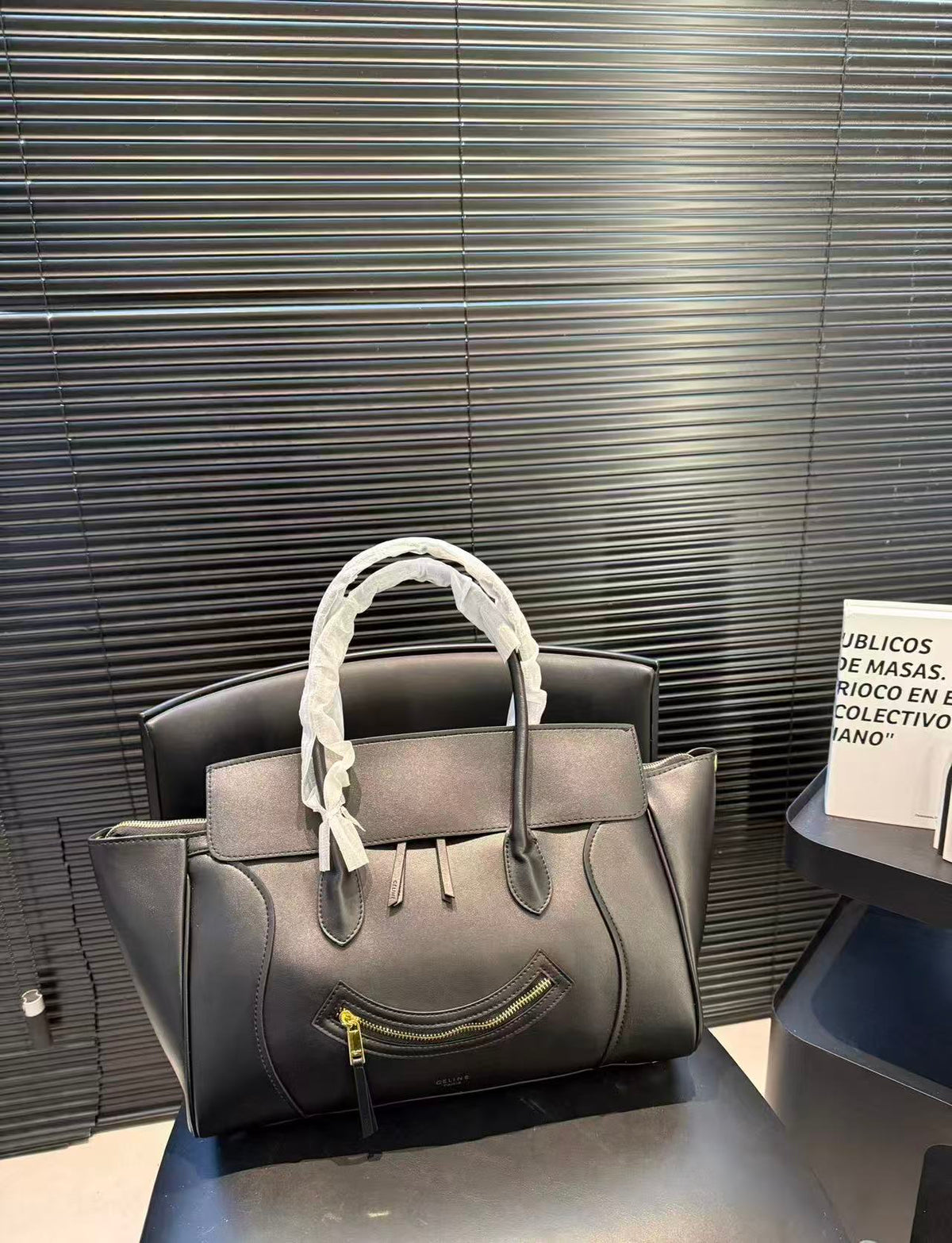 CELINE Smiling Face Bag in Black