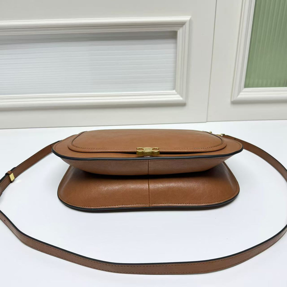 CELINE Triomphe Besace Bag in Brown