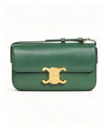 Celine Forest Green Claude Leather Crossbody Bag