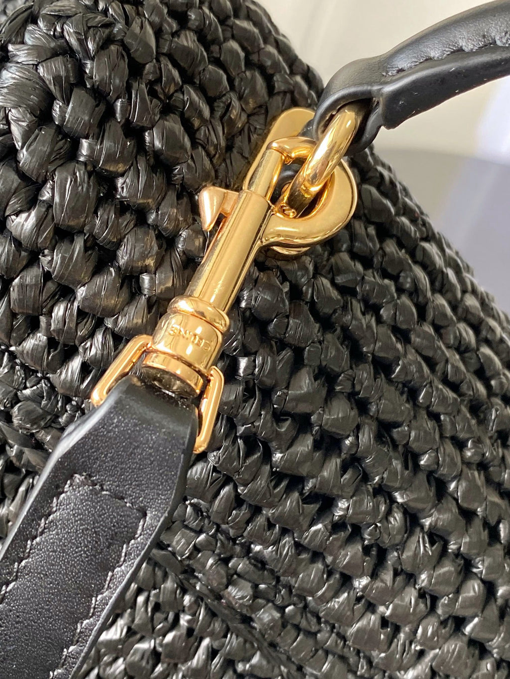 CELINE Teen Nino Woven Handbag in Black