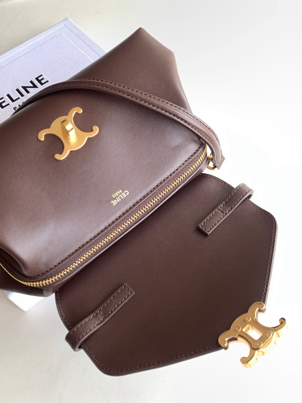 CELINE Flair Bag in Burgundy