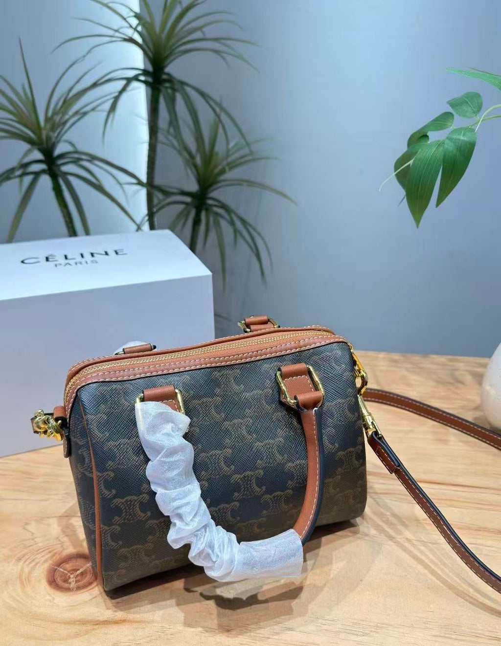 CELINE Sailin Pillow Bag in Brown