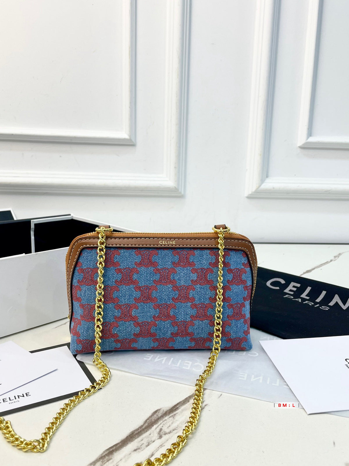 CELINE Triomphe Bag in Reddish Brown