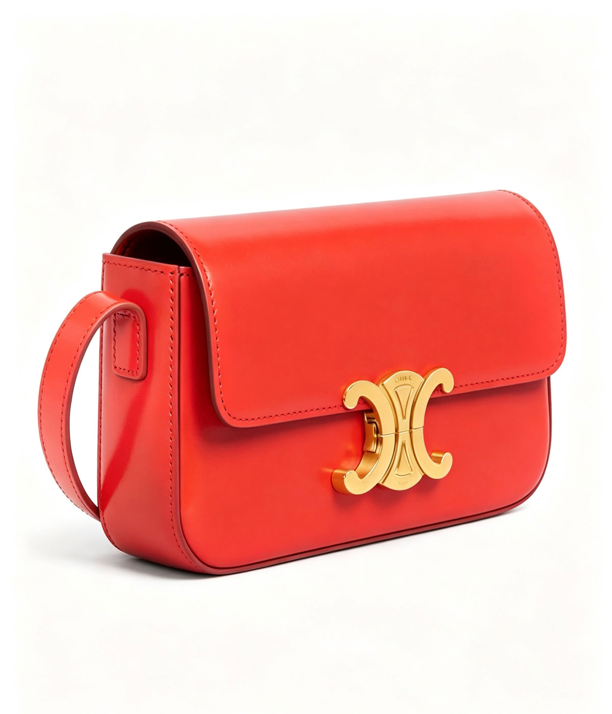 Celine Red Claude Leather Crossbody Bag