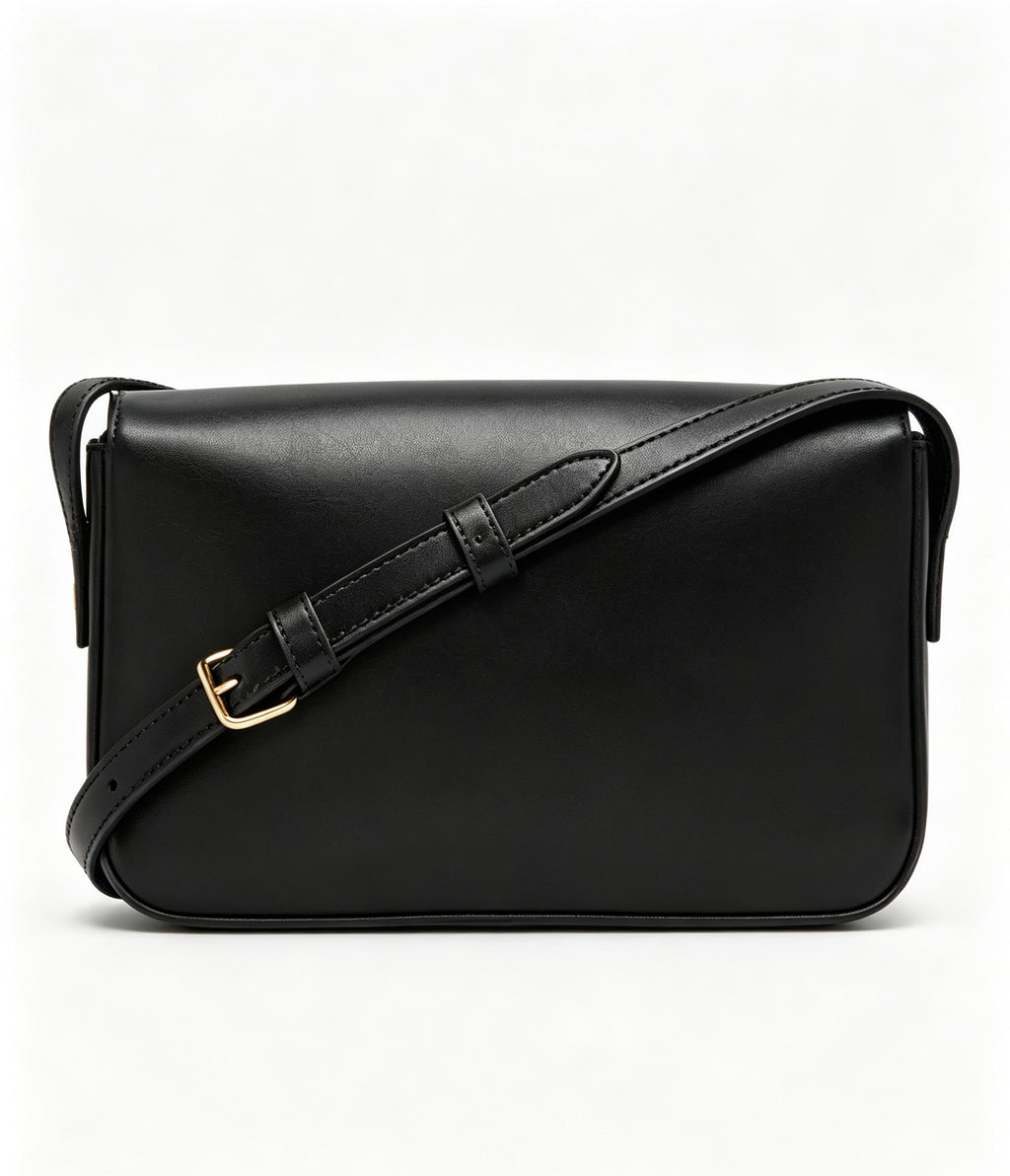 Celine Black Claude Leather Crossbody Bag