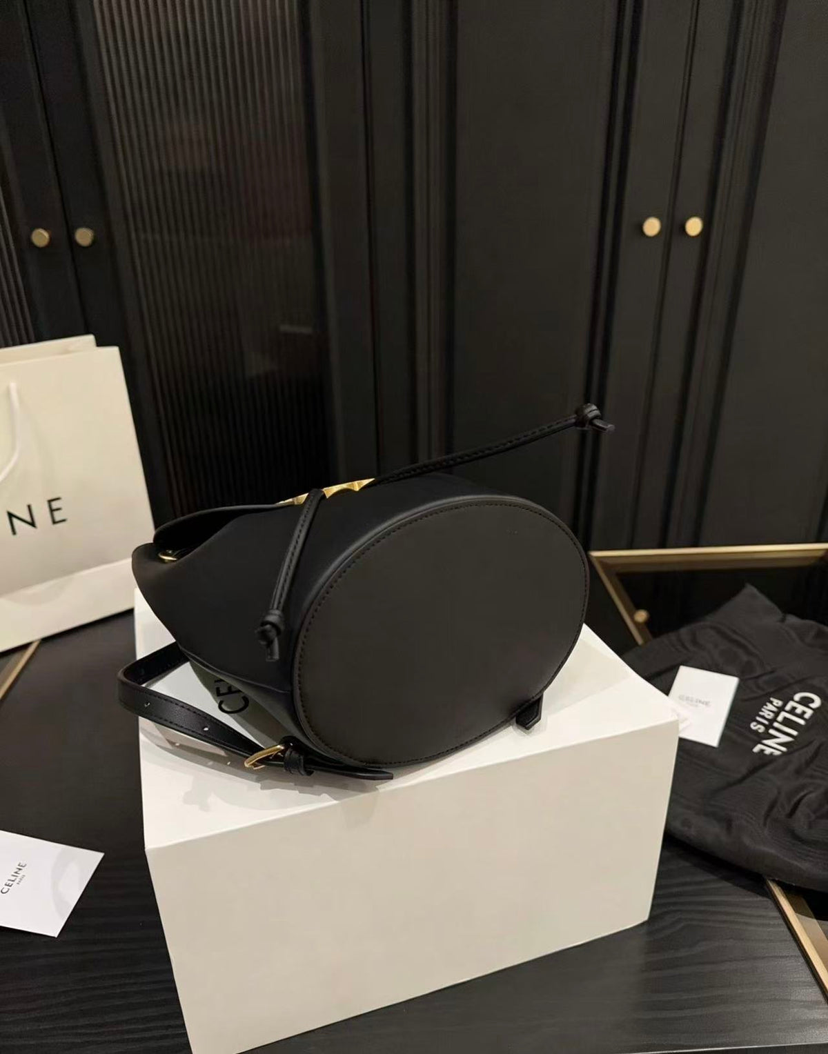 CELINE Bonnie Backpack in Black