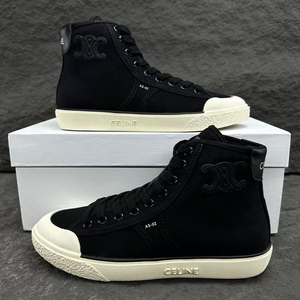 Celine AS-02 ALAN Denim Mid/Low-Top Lace-Up Sneakers