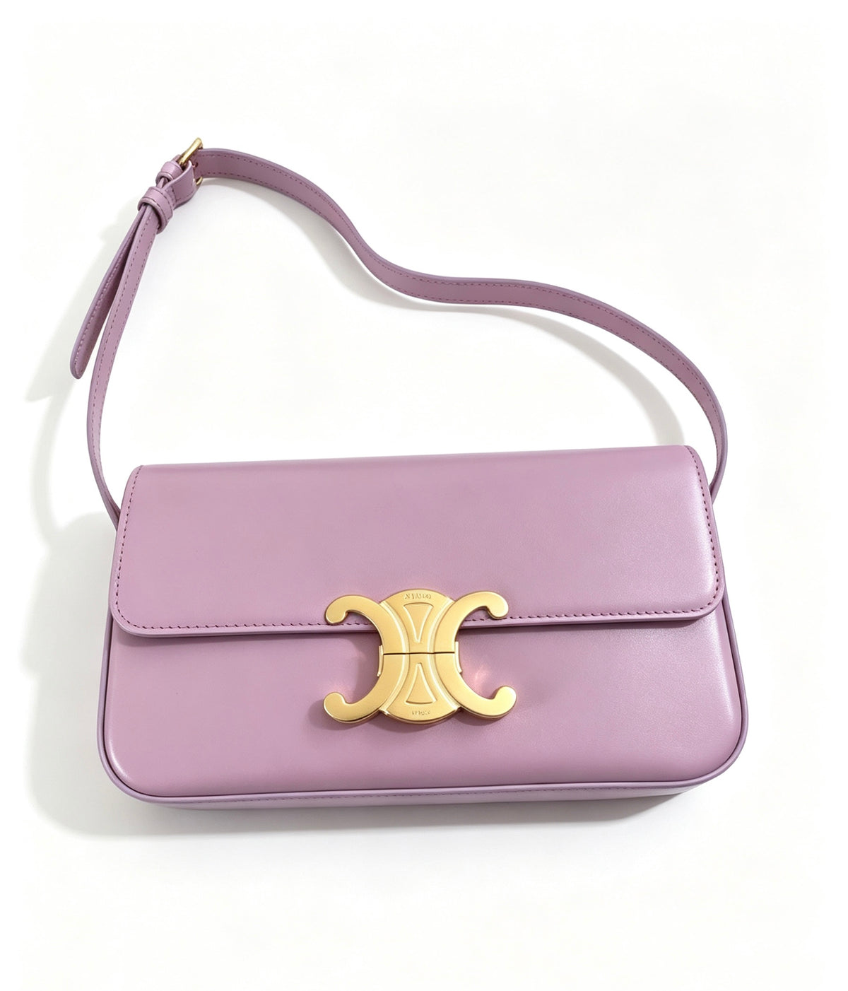 Celine Pink-Purple Claude Leather Crossbody Bag