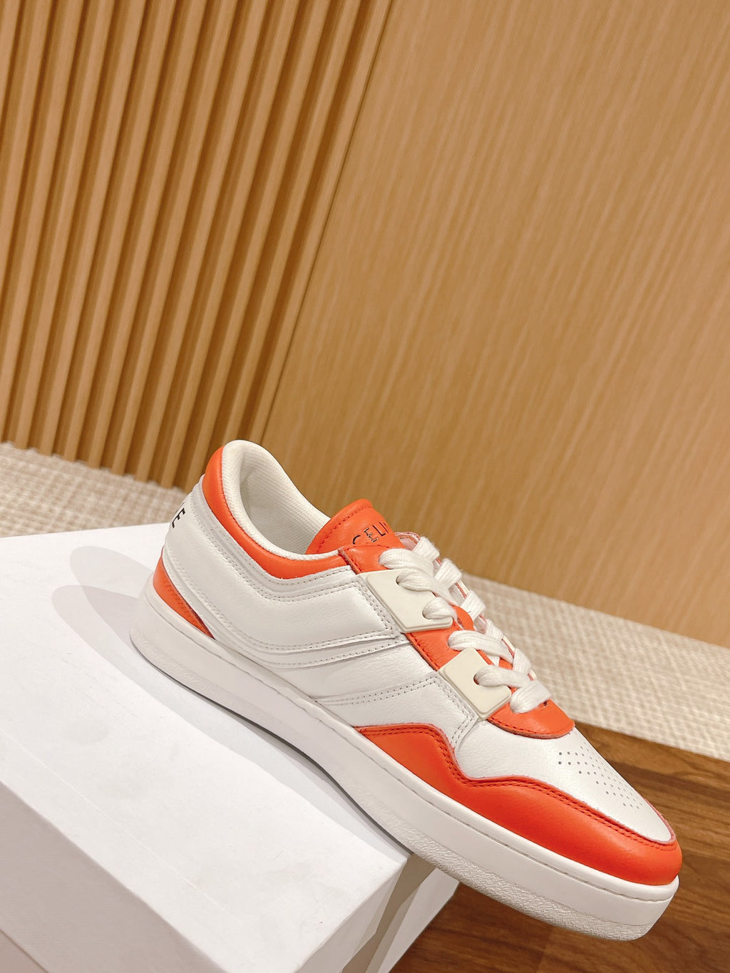 Celine White & Orange Unisex Platform Sneakers – Sizes 35–44