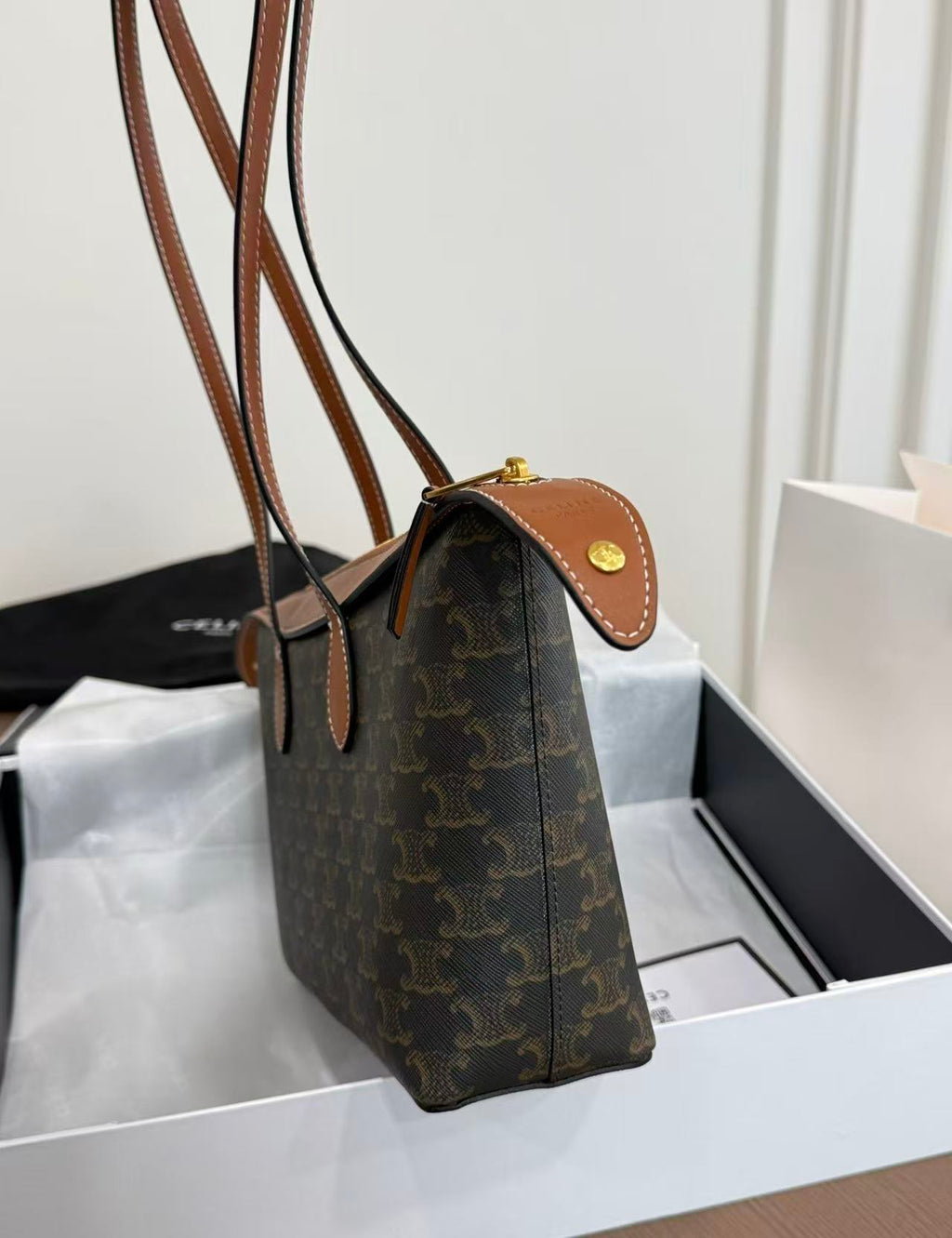 CELINE Underarm Shoulder Bag in Brown