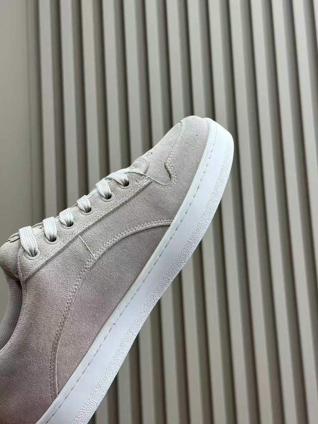 Celine Triomphe Vintage-Style Low-Top Sneakers — Ecru
