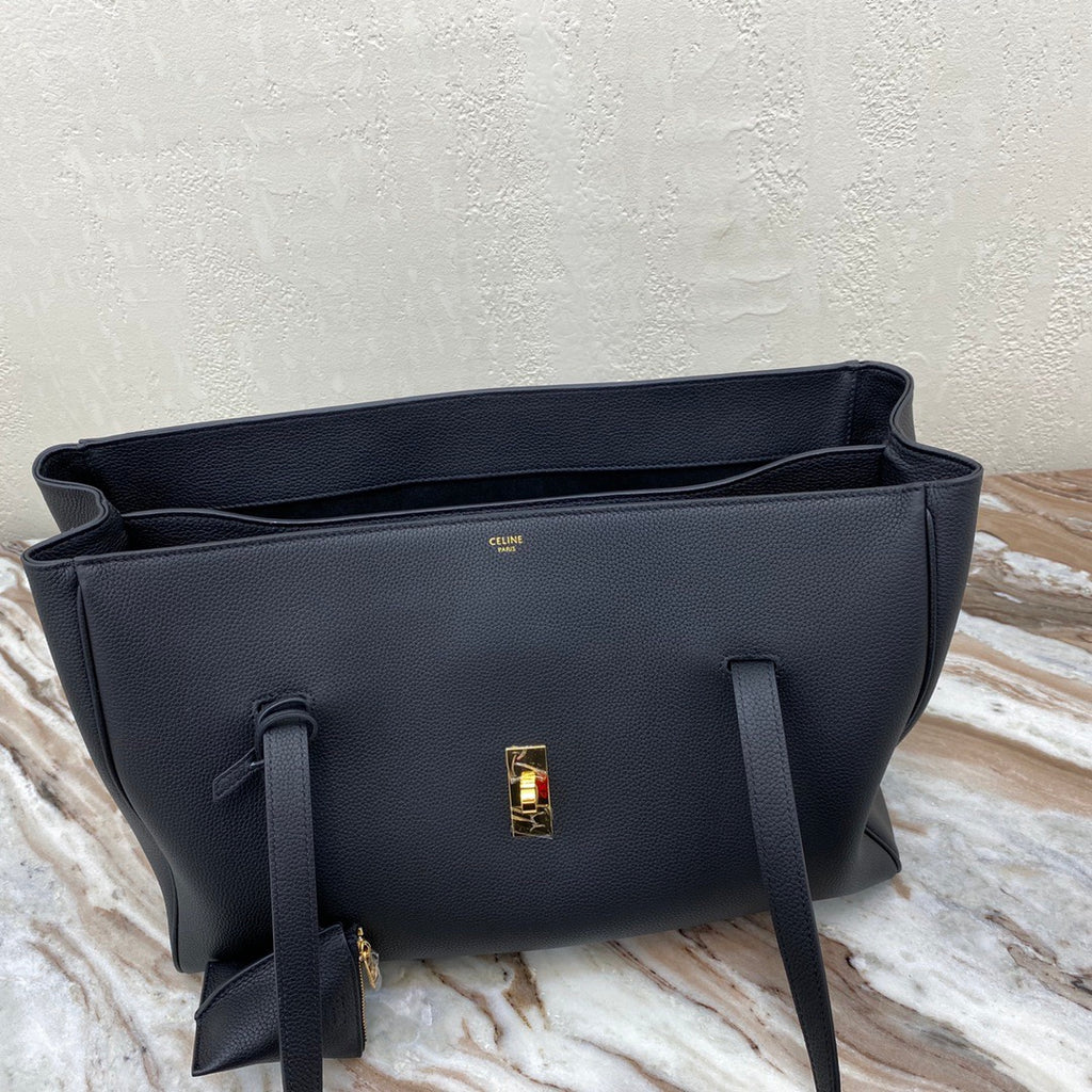 CELINE Soft Bag in Black Smooth Calfskin