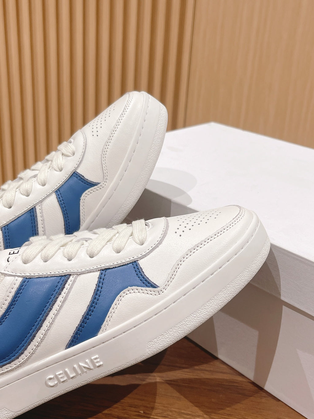 Celine White & Blue Unisex Platform Sneakers – Sizes 35–44