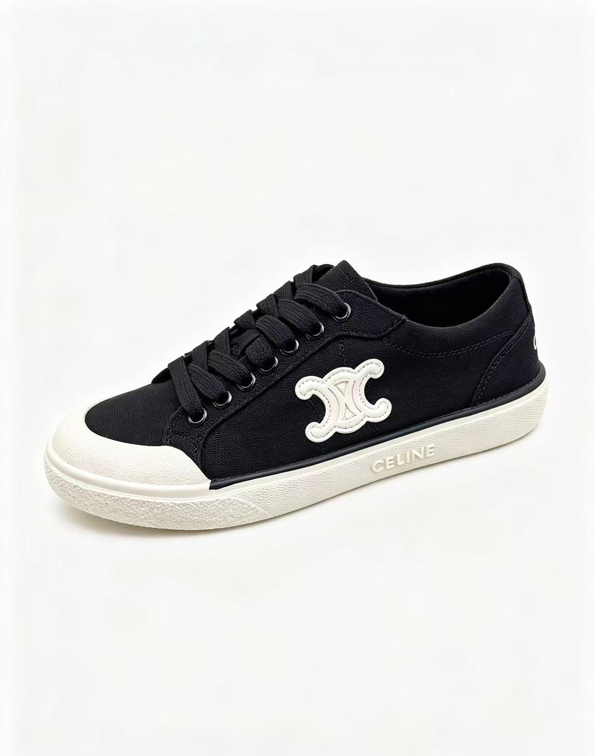 CELINE New Alan Triomphe Canvas Sneakers — Black