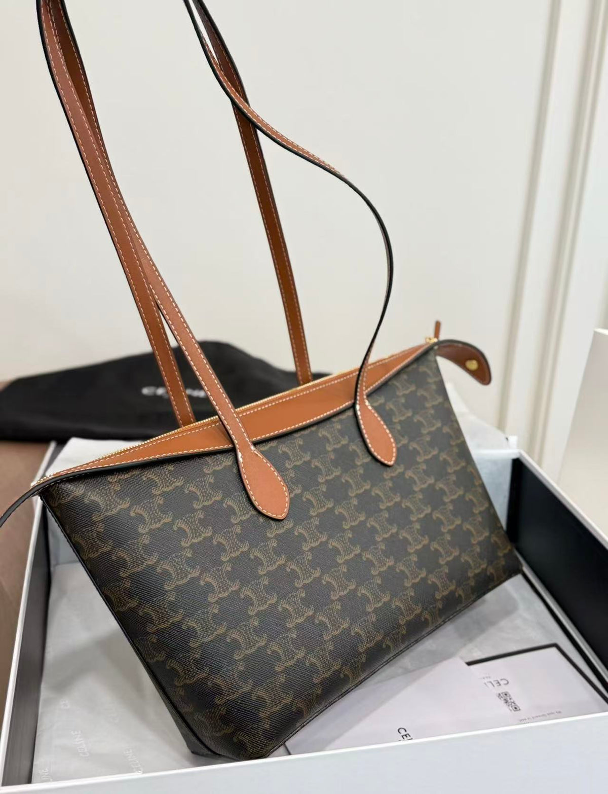 CELINE Underarm Shoulder Bag in Brown