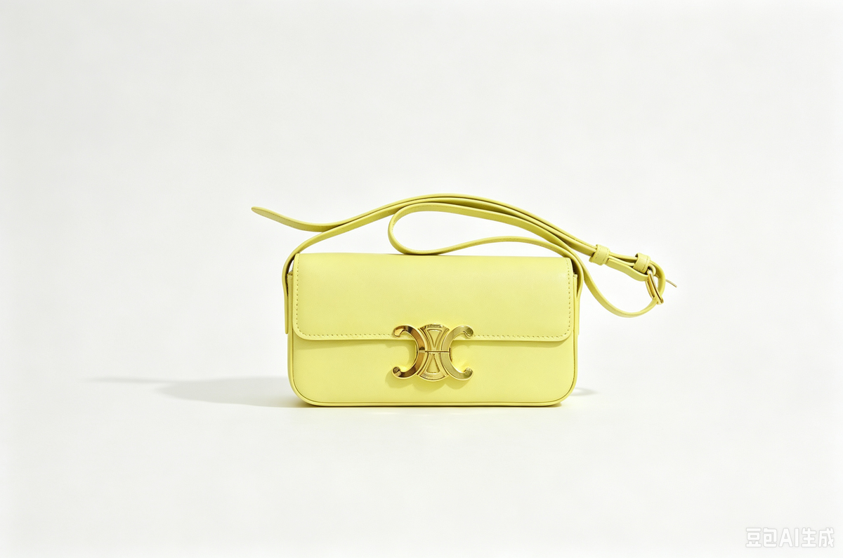 CELINE Triomphe Shoulder Bag — Leather | Yellow