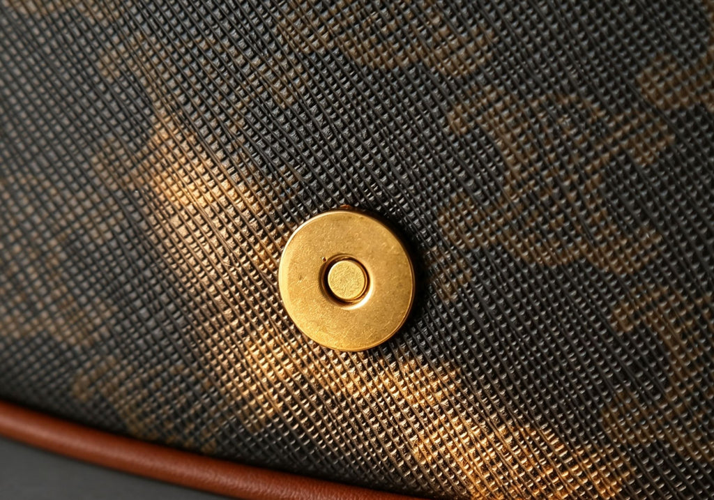 CELINE Cowhide Leather Shoulder Bag in Yellow-Brown