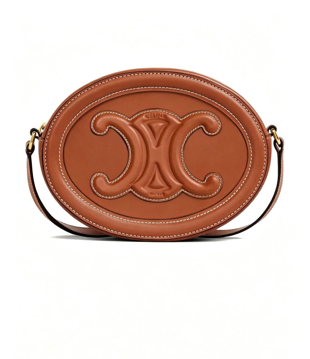 CELINE Pig Nose Mooncake Bag in Brown