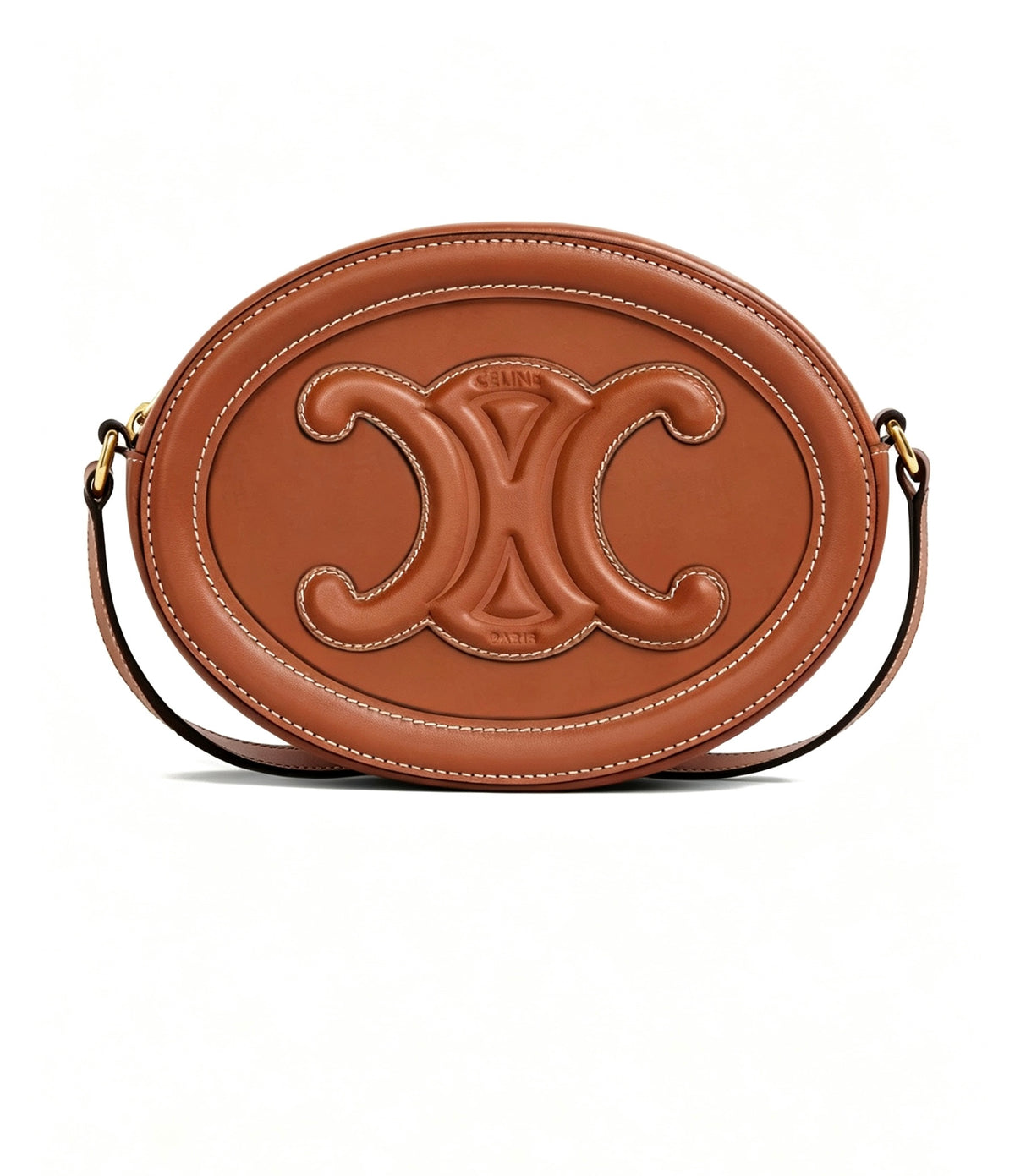 CELINE Pig Nose Mooncake Bag in Brown