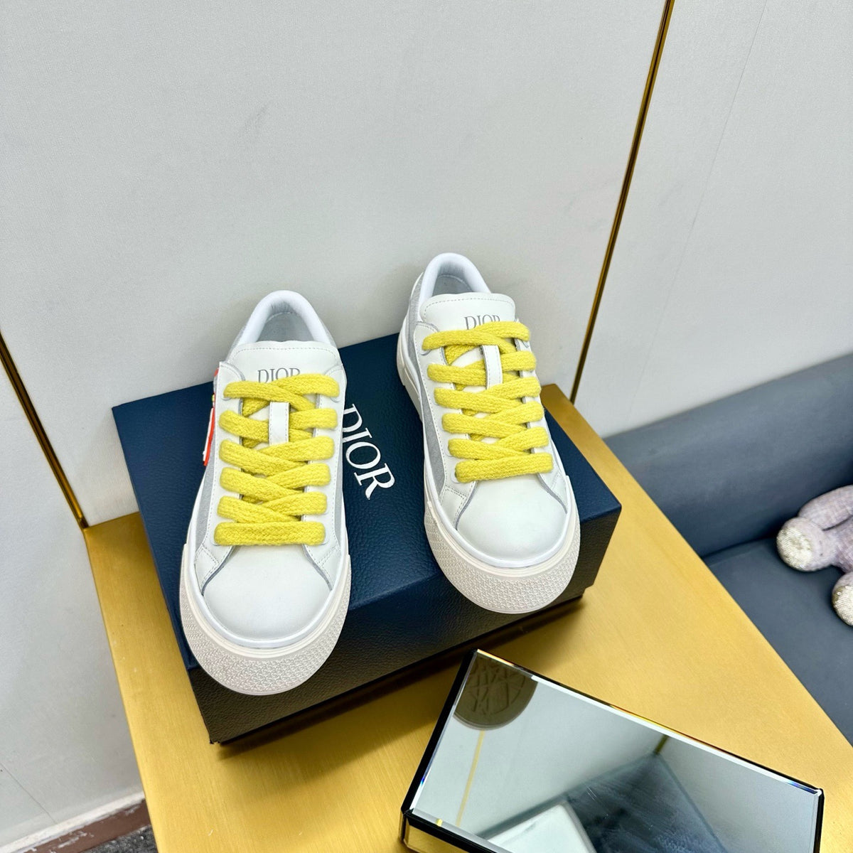 Dior Monogram Pebble-Grain Sneakers