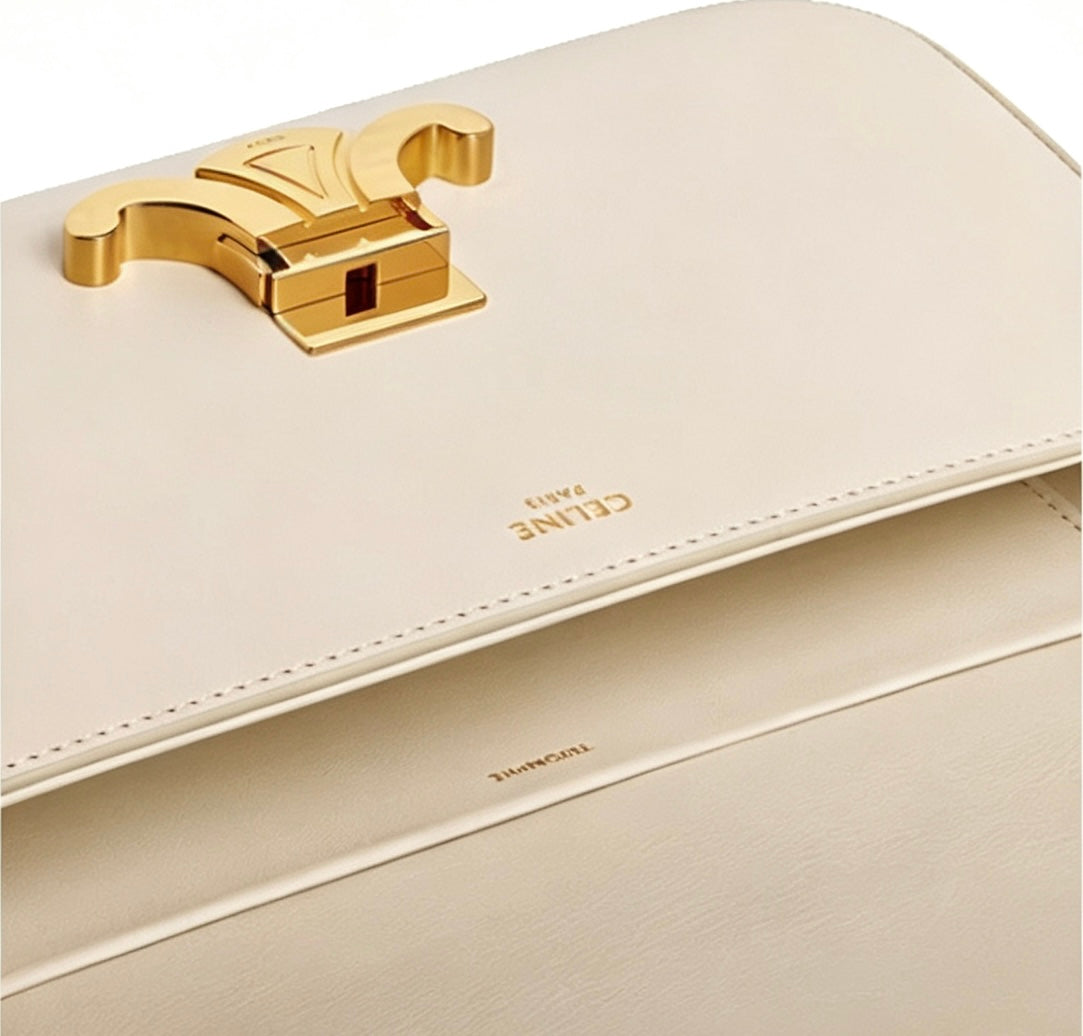Celine Ivory Claude Leather Crossbody Bag