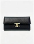 CELINE Explosions Cowhide Wallet in Black