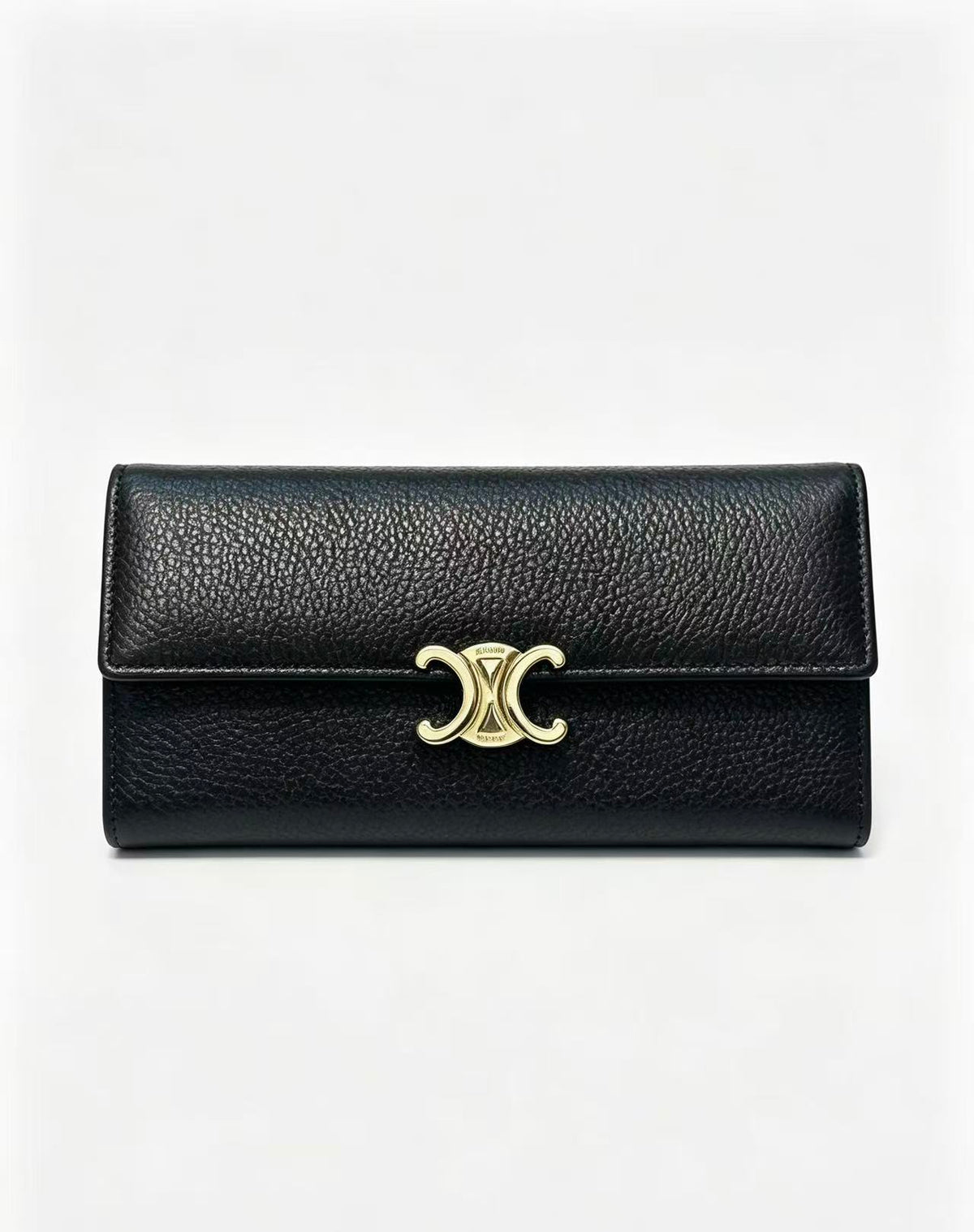CELINE Explosions Cowhide Wallet in Black
