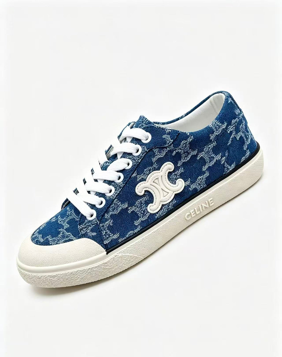 CELINE New Alan Triomphe Canvas Sneakers — Blue