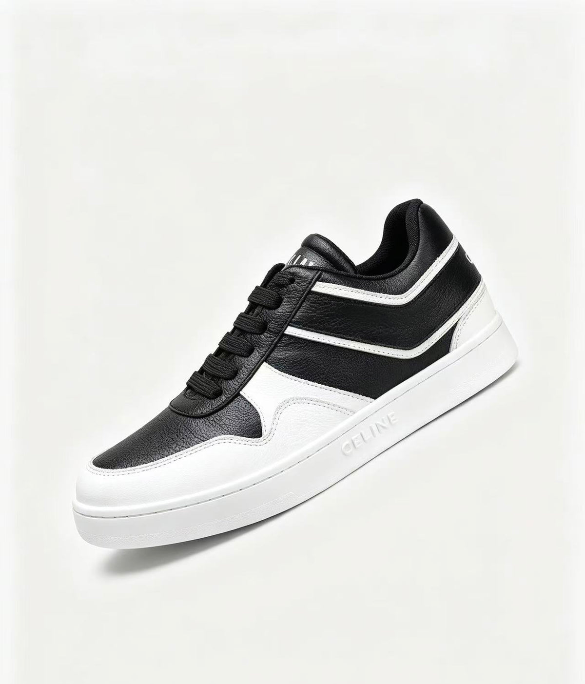 Celine Low-Top White Sneakers with Celine Logo Detail