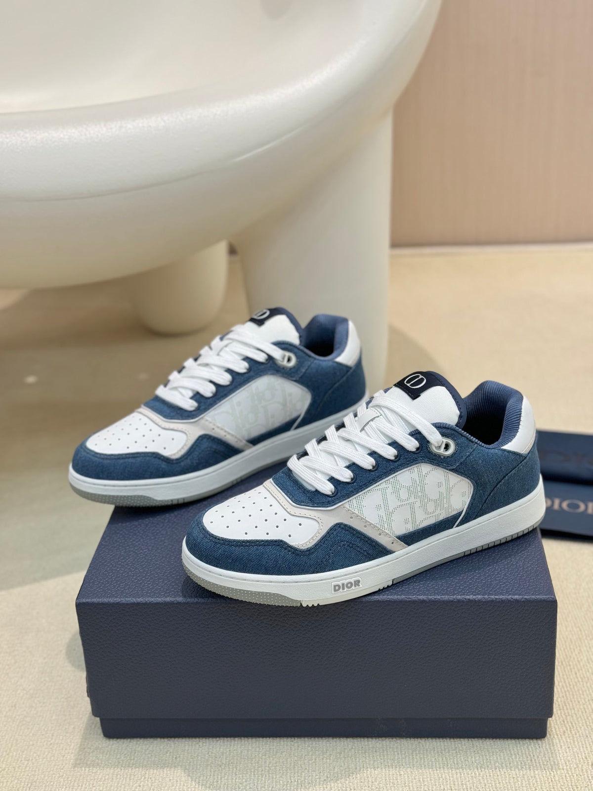 Dior Monogram Pebble-Grain Sneakers