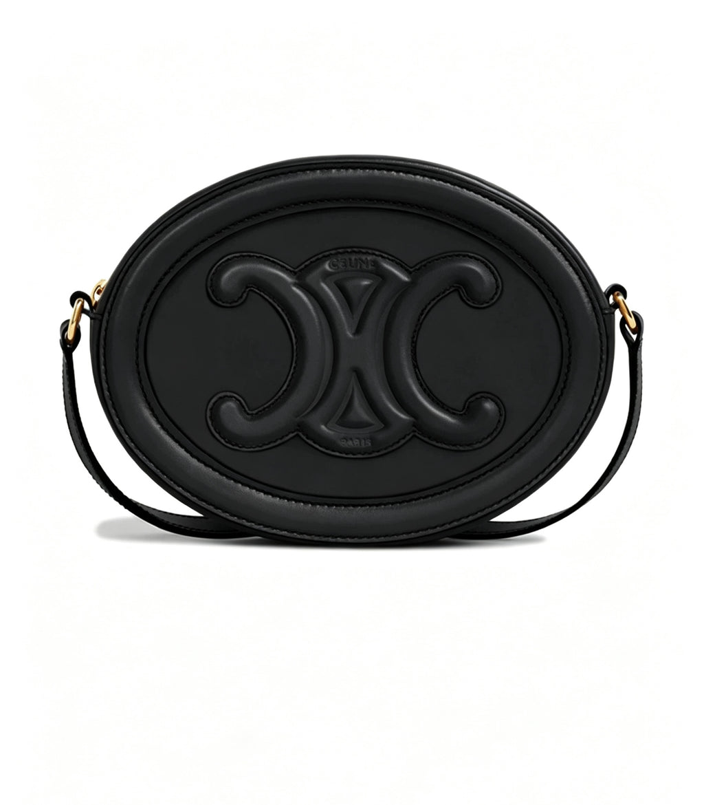 CELINE Pig Nose Mooncake Bag in Black