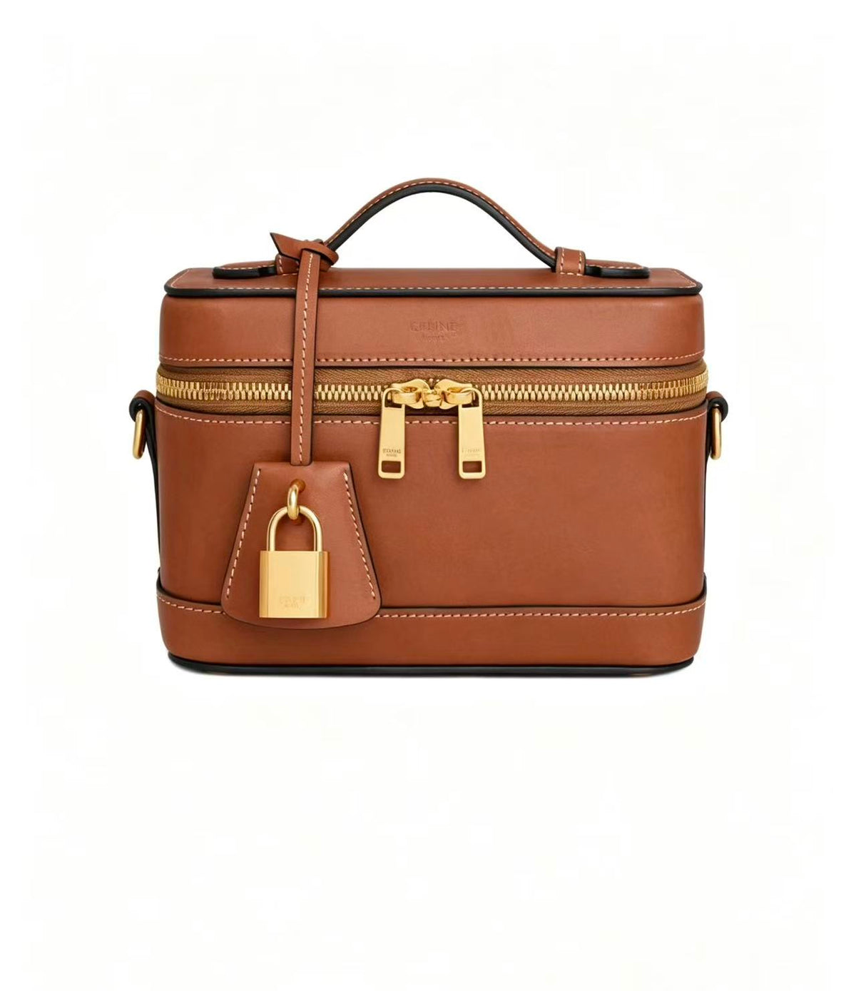 CELINE Triomphe Box Bag in Brown | Shoulder & Crossbody