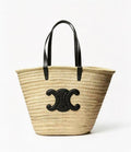 CELINE Hand-Woven Raffia Bag in Beige