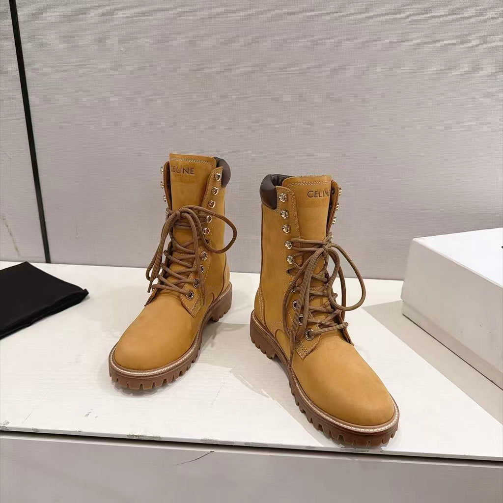 CELINE KURT Hiking Boots — Yellow