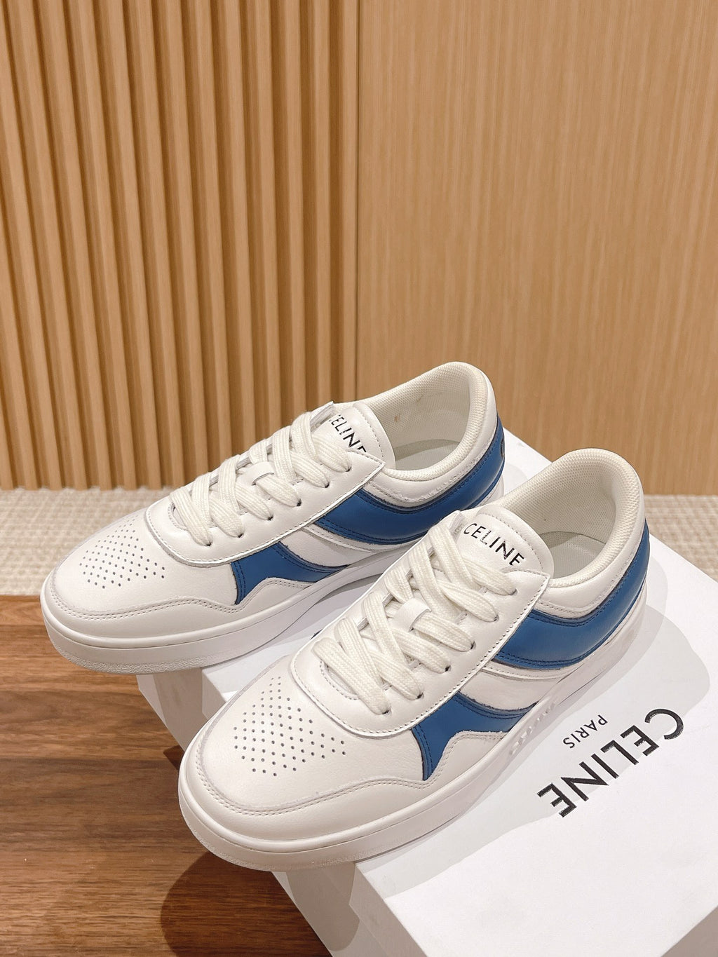 Celine White & Blue Unisex Platform Sneakers – Sizes 35–44