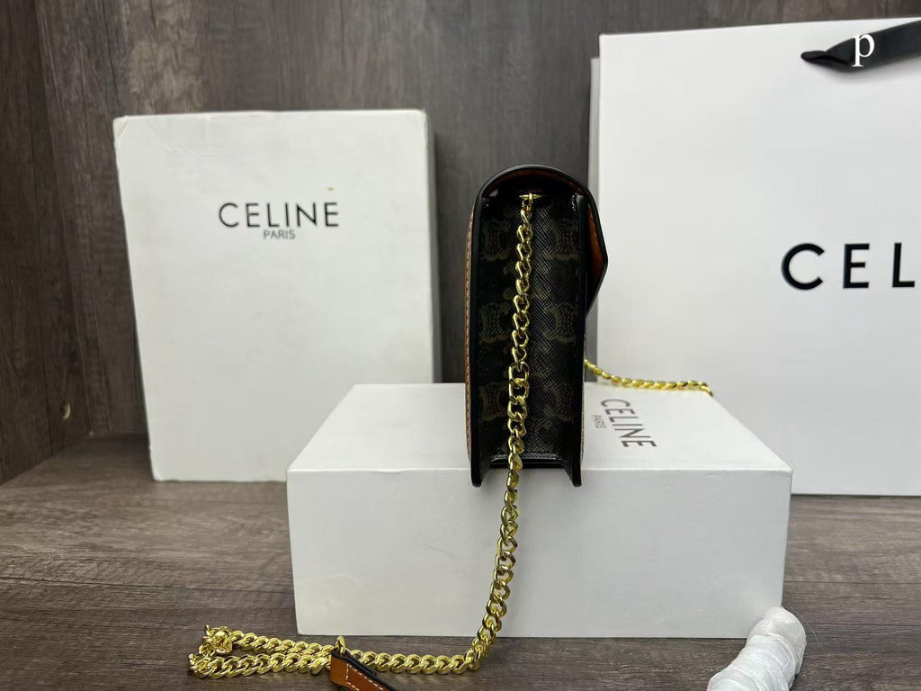 CELINE Triomphe Envelope Wallet on Chain