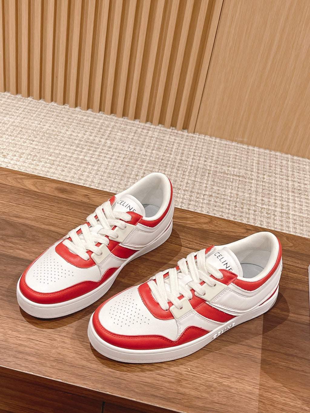Celine White & Red Unisex Platform Sneakers – Sizes 35–44