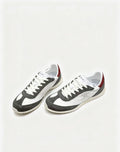 CELINE New Logo Laced Casual Sneakers — Grey, Black & White