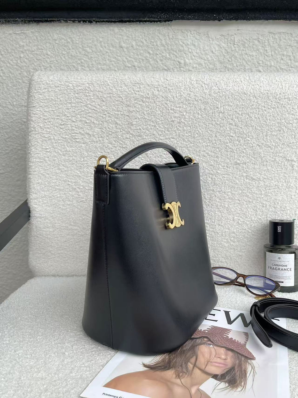 CELINE Bucket Bag in Black
